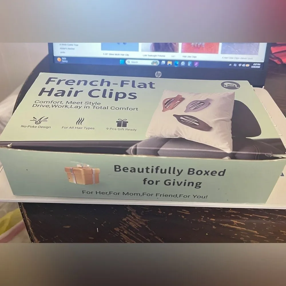 9 pack flat hair clips